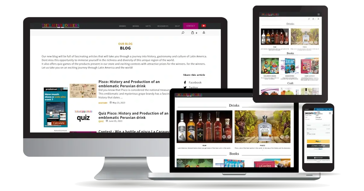 Site e-commerce sur mesure pour thelatinbrothers